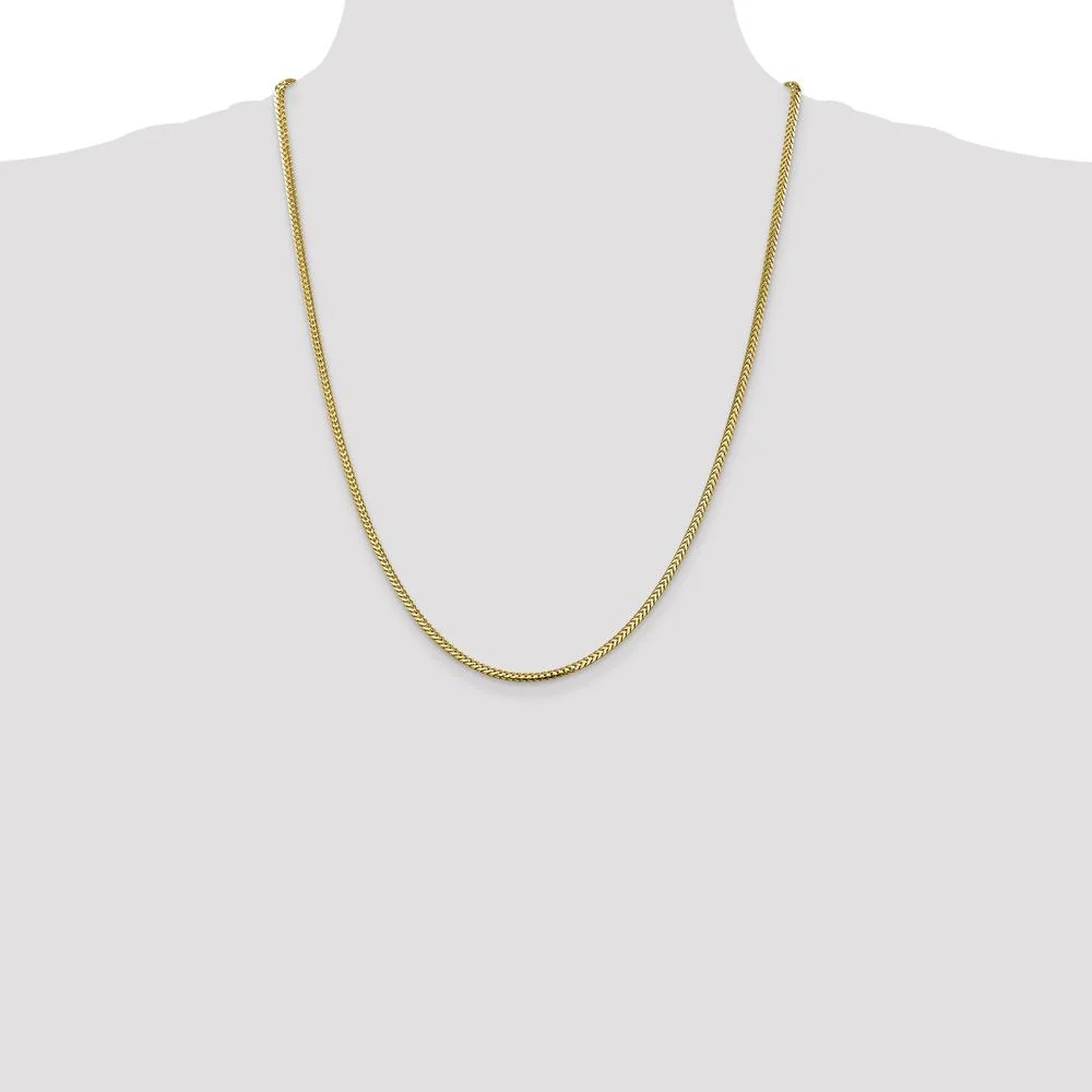 10K Yellow Gold 24" 2.3mm Franco Chain Necklace with Lobster Clasp by Oro Pregiato - Image 4