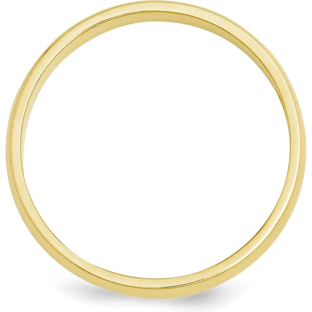 10K Yellow Gold 3mm Half Round Wedding Band - Size 4 by Luciano & Cie - Image 3