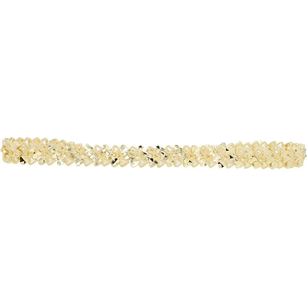 10K Yellow Gold Cable Link Bracelet - 8" 8.20g