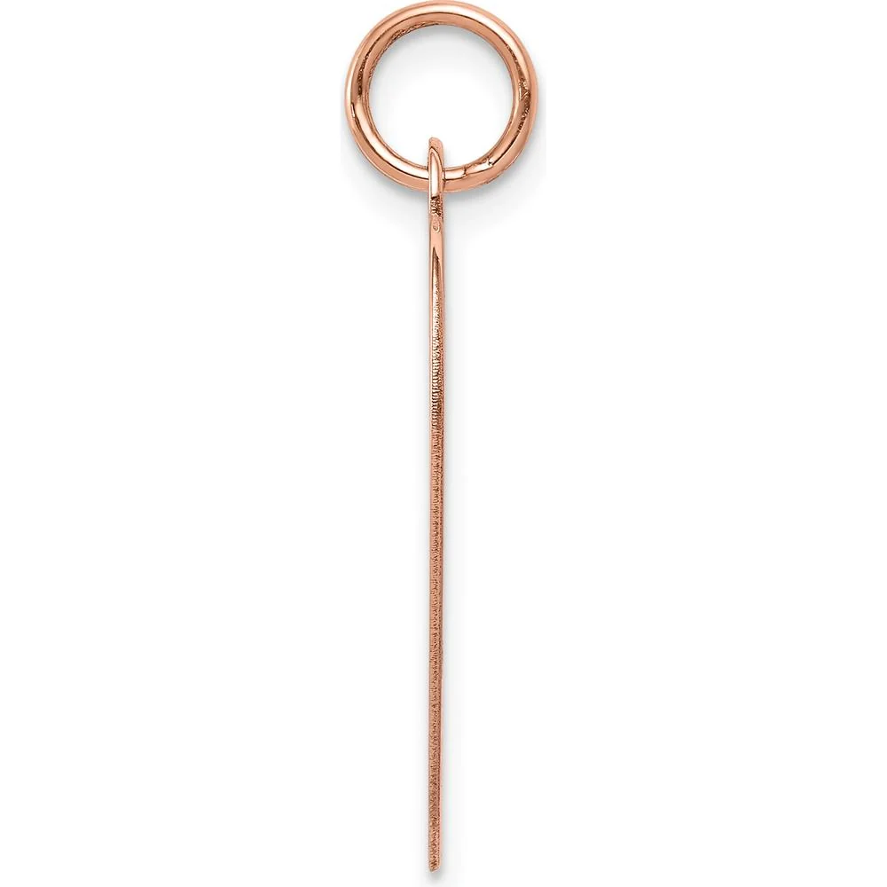 14K Rose Gold Engraveable Heart Disc Pendant - Polished Finish by Oro Pregiato - Image 2