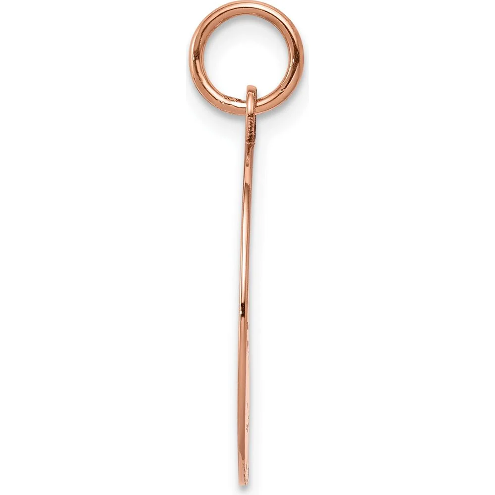 14K Rose Gold Polished 18mm Circular Engraveable Disc Charm by Oro Pregiato - Image 2
