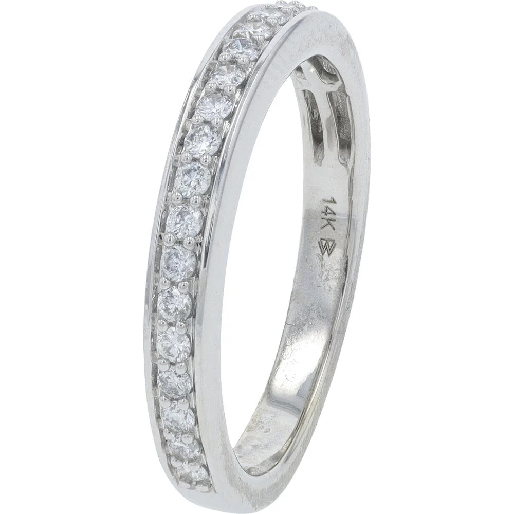 14K White Gold 1.25 Carat Diamond Bridal Set with Halo Design - 1.25 Carat Total Diamond Weight - Image 3