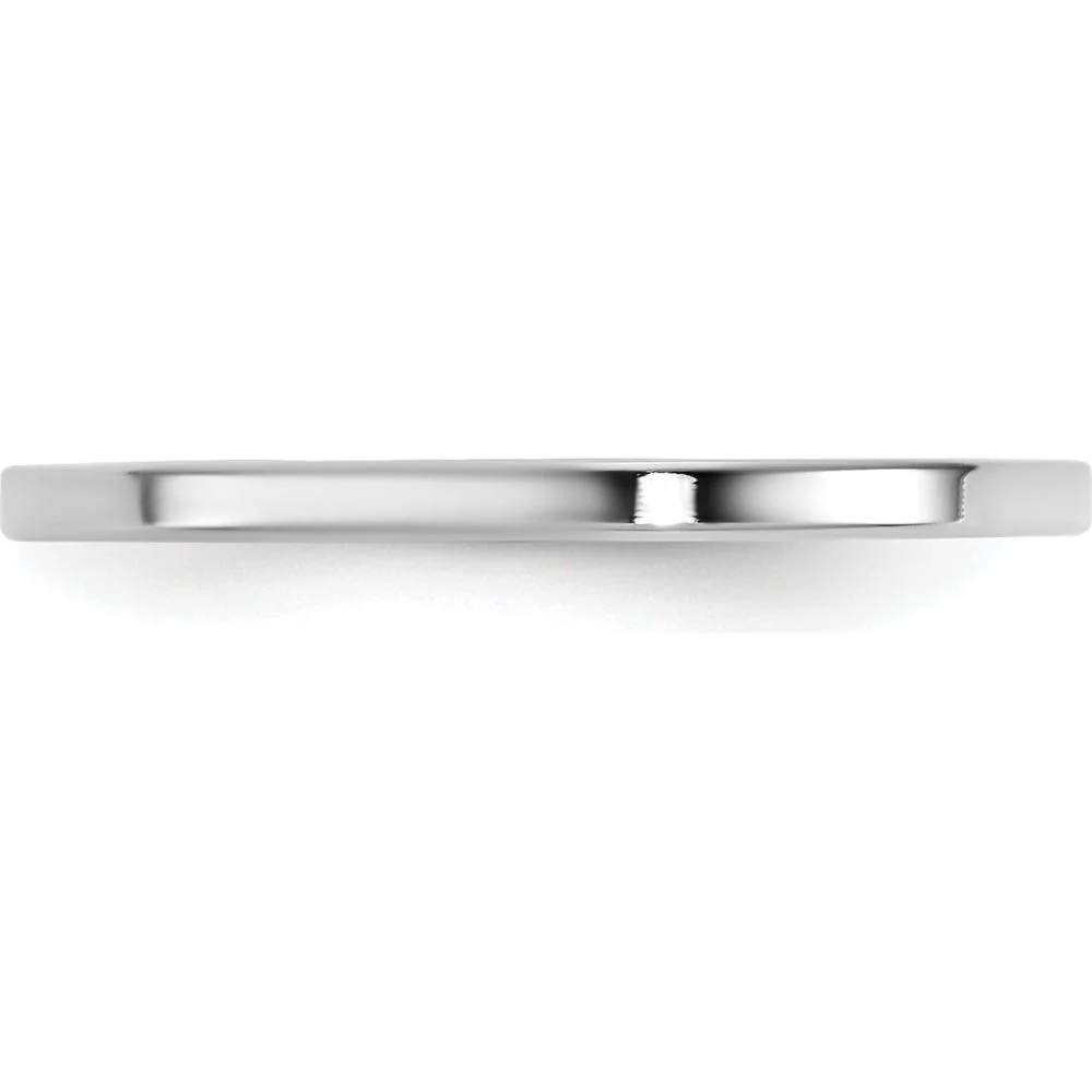 14K White Gold 1.5mm Standard Flat Comfort Fit Wedding Band - Size 11 by Luciano & Cie - Image 3