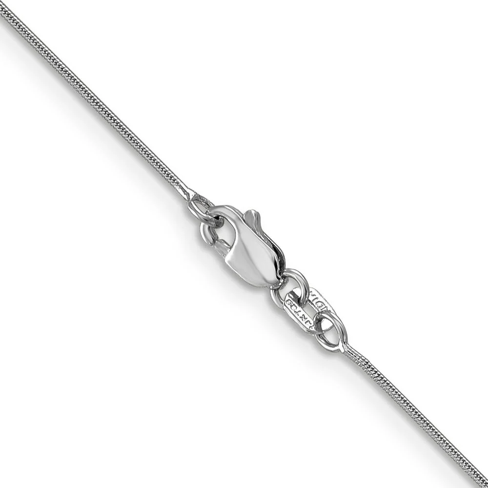14K White Gold 14" Snake Chain Necklace with Lobster Clasp by Oro Pregiato - Image 4