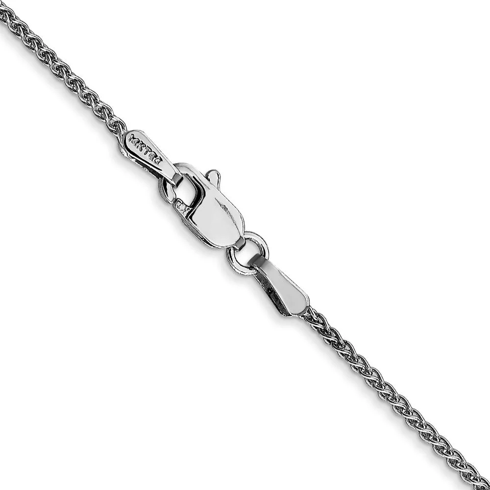 14K White Gold 18" Spiga Chain with Lobster Clasp - 1.25mm by Oro Pregiato - Image 3