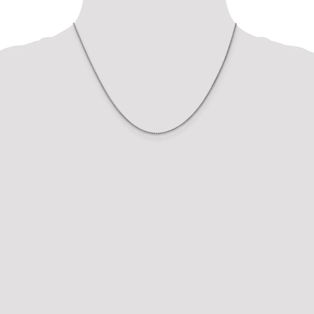 14K White Gold 18" Spiga Chain with Lobster Clasp - 1.25mm by Oro Pregiato - Image 4
