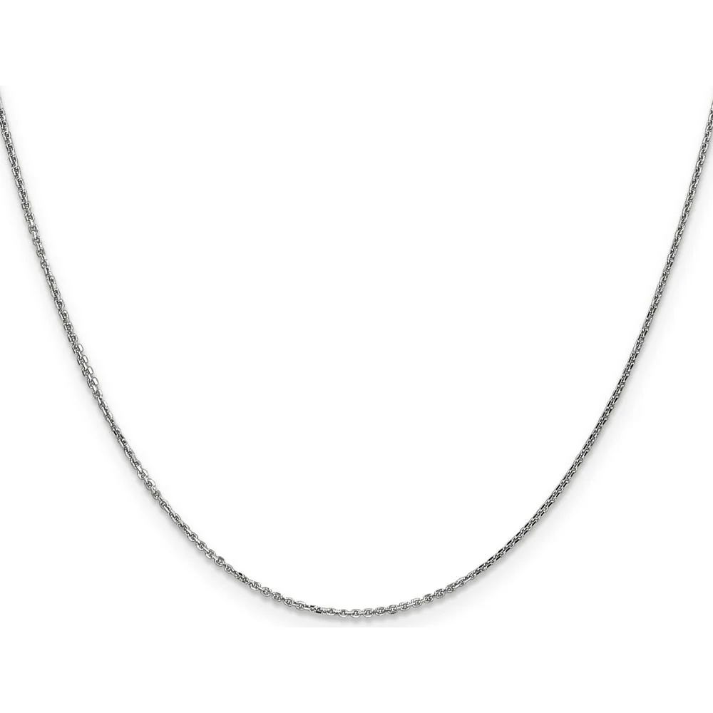 14K White Gold 20" Diamond-Cut Cable Chain with Lobster Clasp by Oro Pregiato - Image 2
