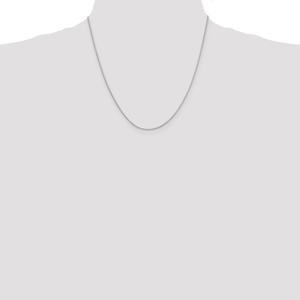 14K White Gold 20" Polished Round Snake Chain Necklace with Lobster Clasp by Oro Pregiato - Image 4
