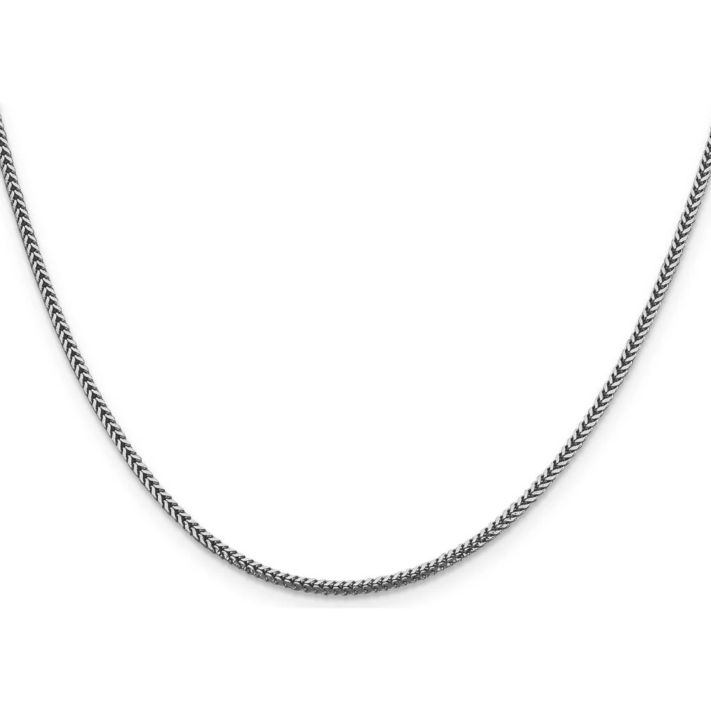14K White Gold 24" 1.4mm Franco Chain with Lobster Clasp - Polished Finish by Oro Pregiato - Image 2