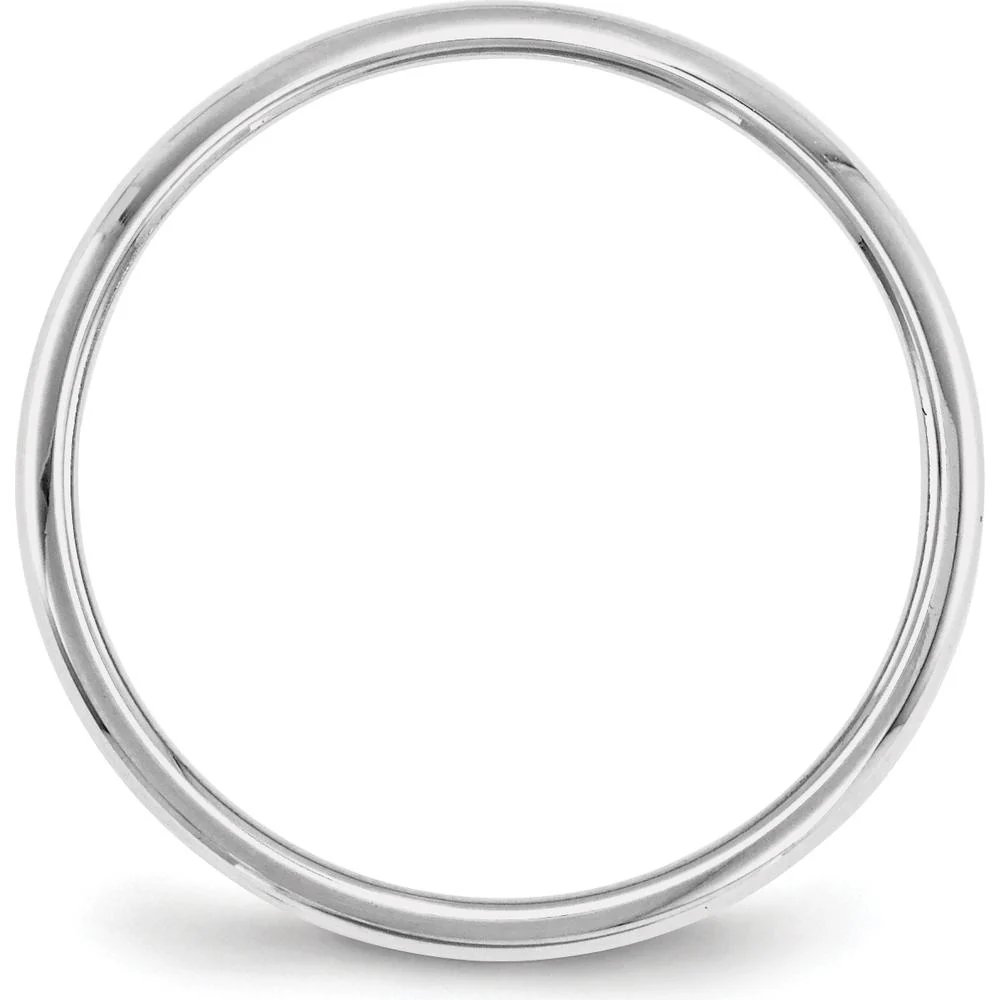 14K White Gold 2mm Half-Round Wedding Band - Size 11.5 by Luciano & Cie - Image 2