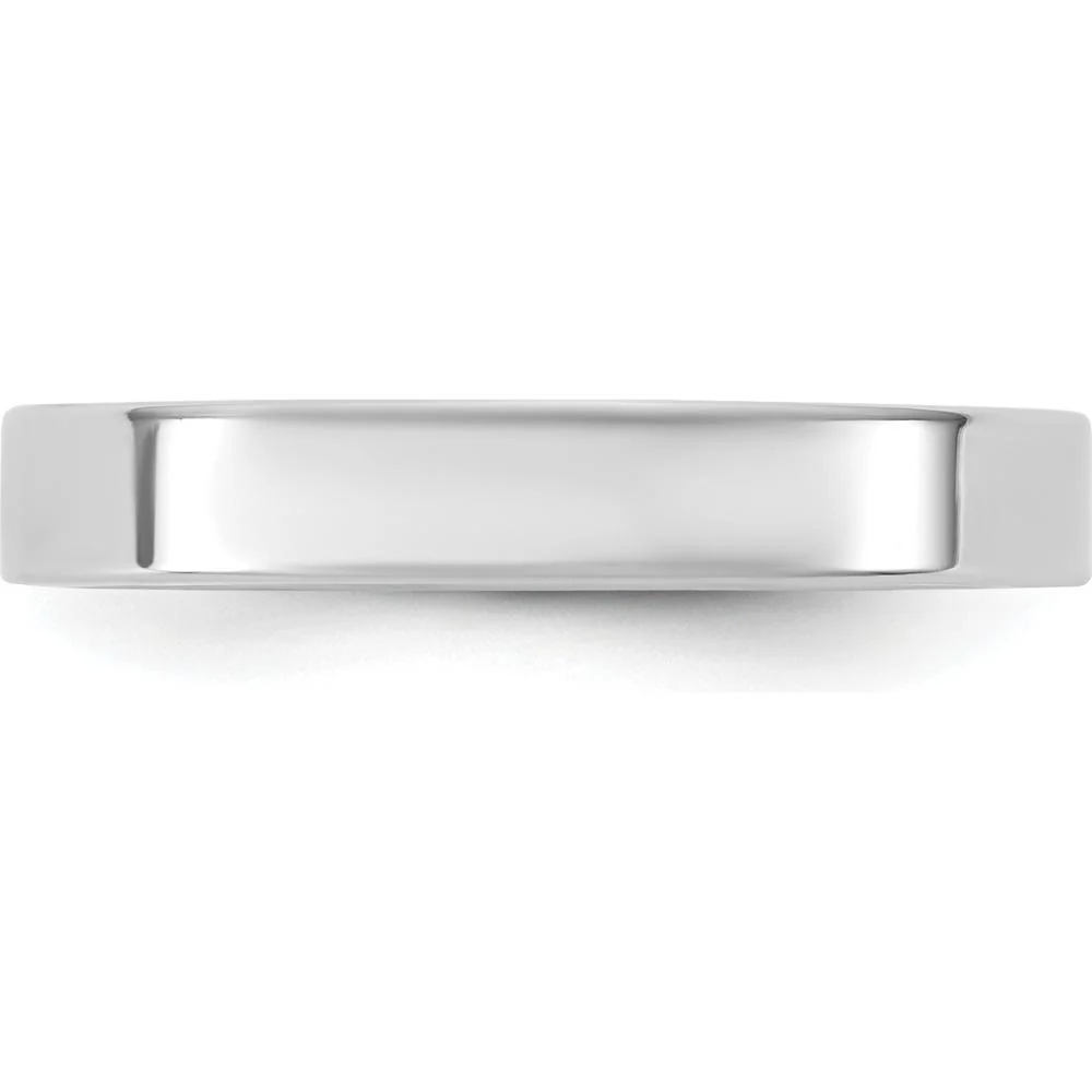 14K White Gold 3.5mm Flat Comfort Fit Band - Polished Finish - Size 12 by Luciano & Cie - Image 3