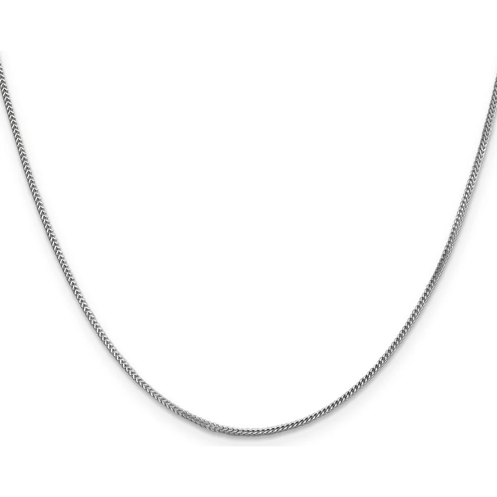 14K White Gold 30" Franco Chain with Lobster Clasp - 0.9mm Width by Oro Pregiato - Image 2