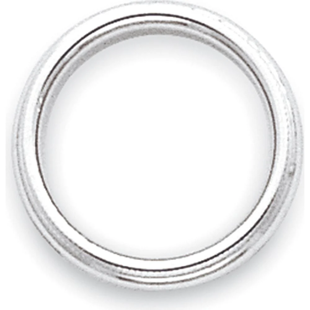 14K White Gold 3mm Milgrain Half Round Wedding Band - Size 7 by Luciano & Cie - Image 2