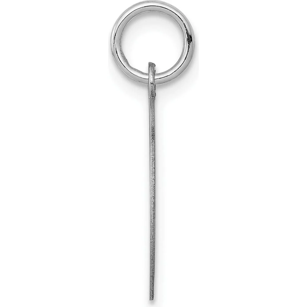 14K White Gold Engravable Circular Disc Charm - 15mm Polished Finish by Oro Pregiato - Image 2