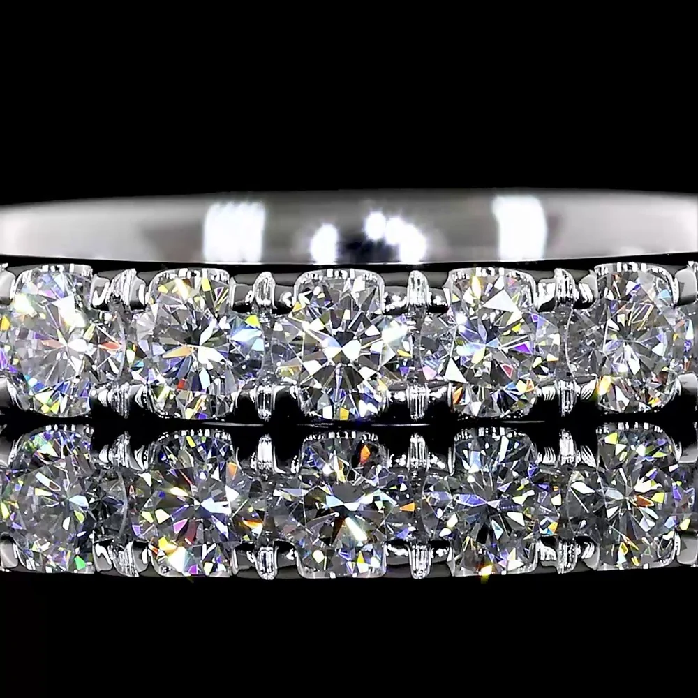 14K White Gold Eternity Band with 20 Brilliant Cut Lab Diamonds in Micro Pavé Setting - 0.92 Carat Total Diamond Weight - Covaloro Fine Jewelry - Image 2