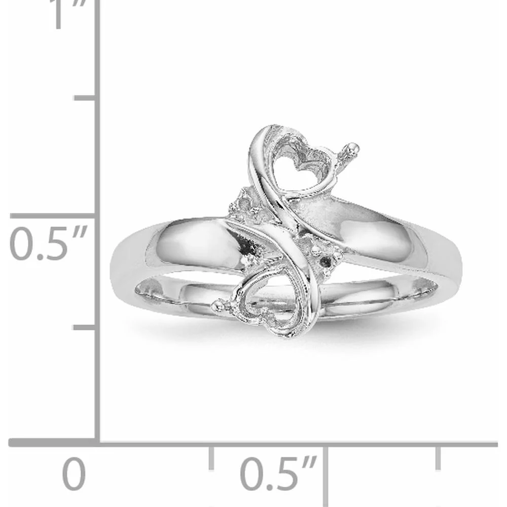 14K White Gold Family Jewelry Ring Mounting - Customizable for Mother's & Family Stones - Size 7 by Oro Pregiato - Image 5