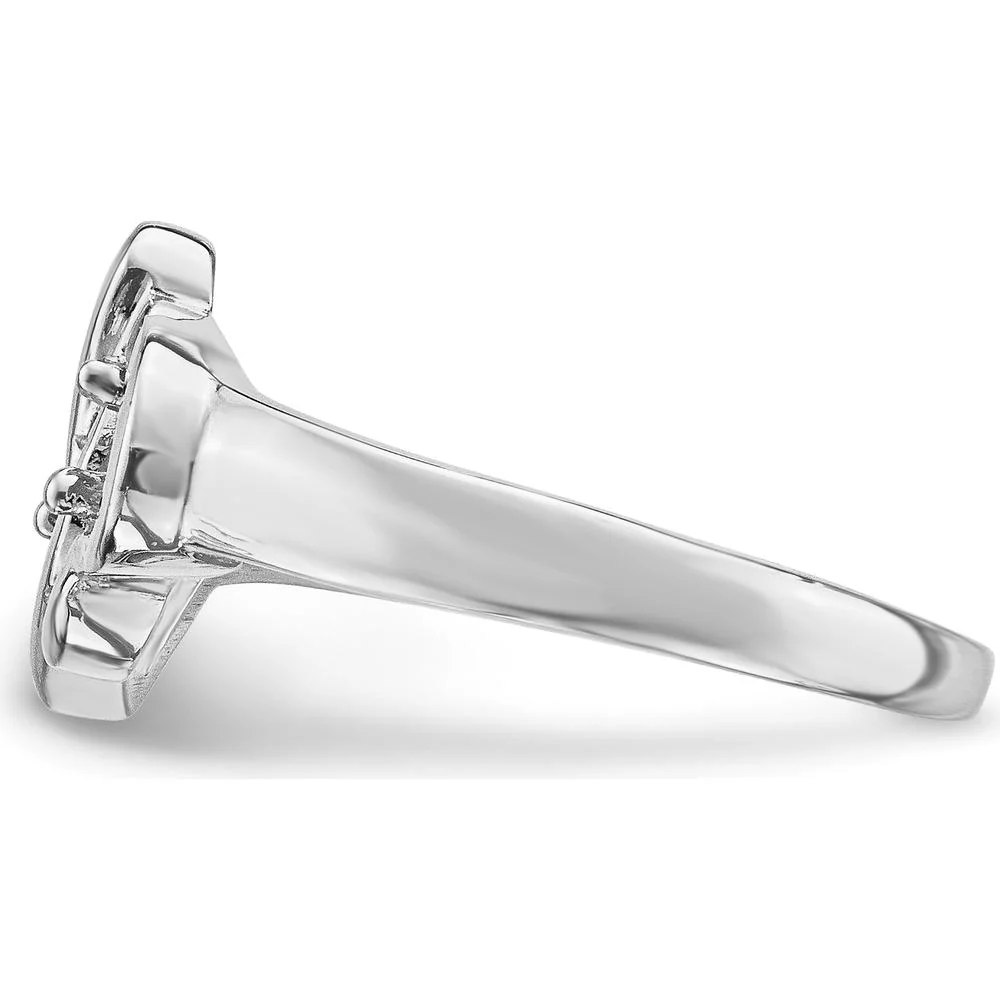 14K White Gold Family Jewelry Ring Mounting - Polished Finish - Size 7 by Oro Pregiato - Image 8
