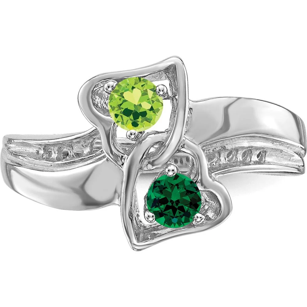 14K White Gold Family Jewelry Ring Mounting with Polished Finish - Adjustable Band - Size 7 by Oro Pregiato - Image 5