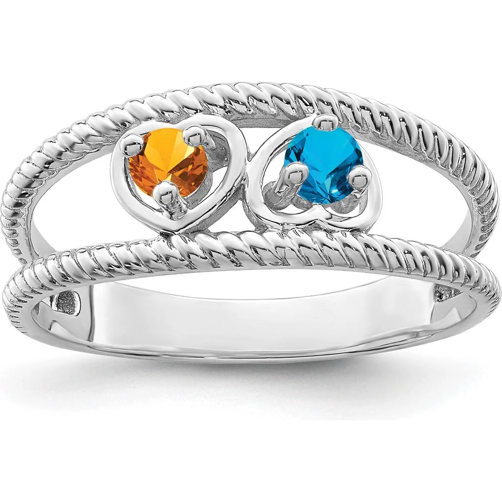 14K White Gold Family Jewelry Ring Mounting with Polished Finish - Sizeable Band by Oro Pregiato