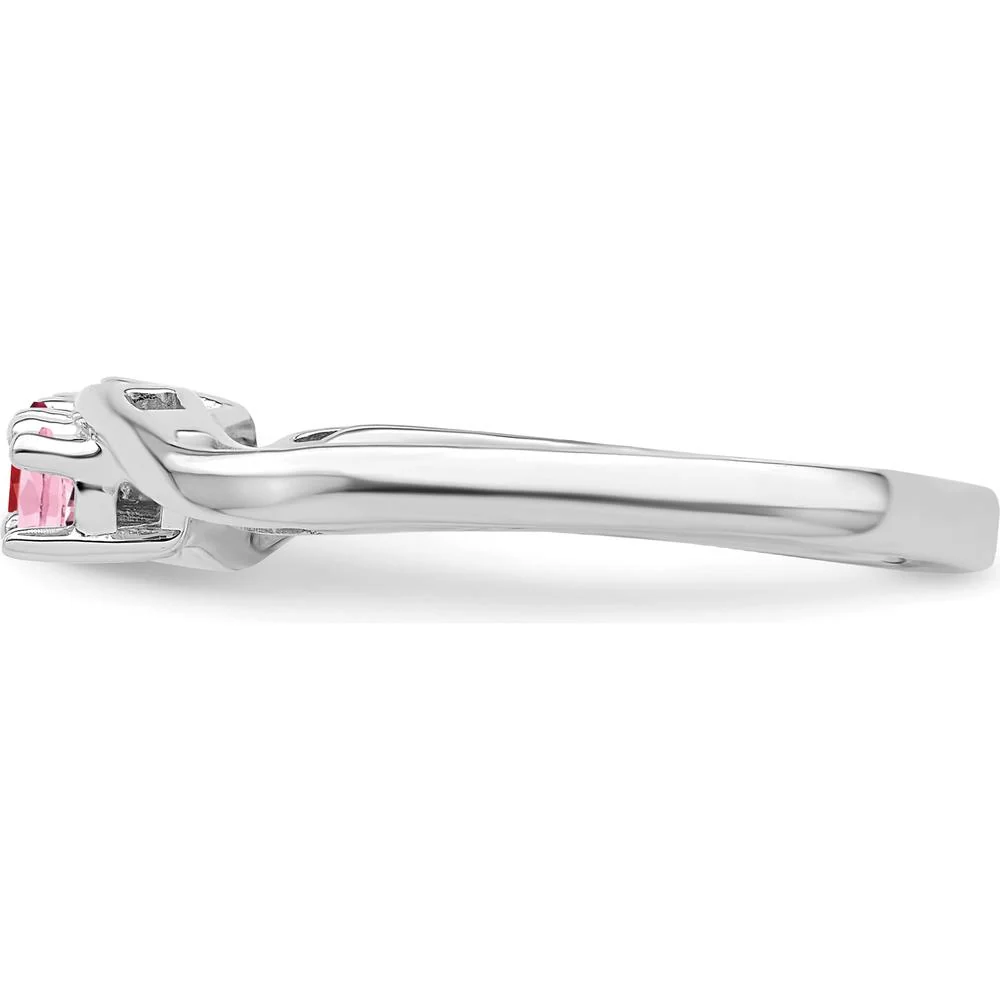 14K White Gold Family Jewelry Ring Mounting with Rhodium Plating - Customizable Design - Size 7 by Monteluci Fine Jewelry - Image 4
