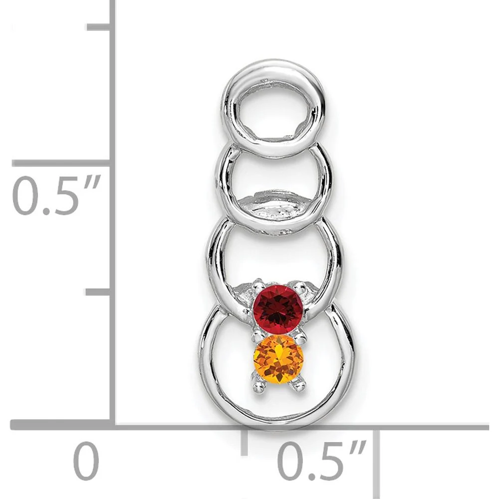 14K White Gold Family Pendant Mounting - 20mm Length, Rhodium-Plated by Oro Pregiato - Image 4