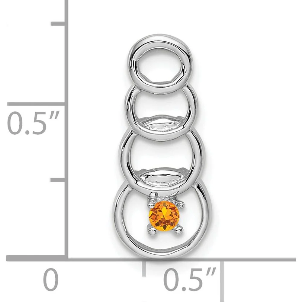 14K White Gold Family Pendant Mounting with Prong Setting for 2.5mm Round Stone by Oro Pregiato - Image 4