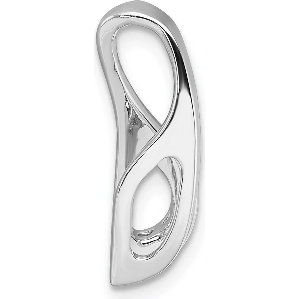 14K White Gold Peg-Set and Channel Diamond Slide Mounting Fits Up to 2mm Regular and 6mm Omega - No Stones Included by Oro Pregiato - Image 2
