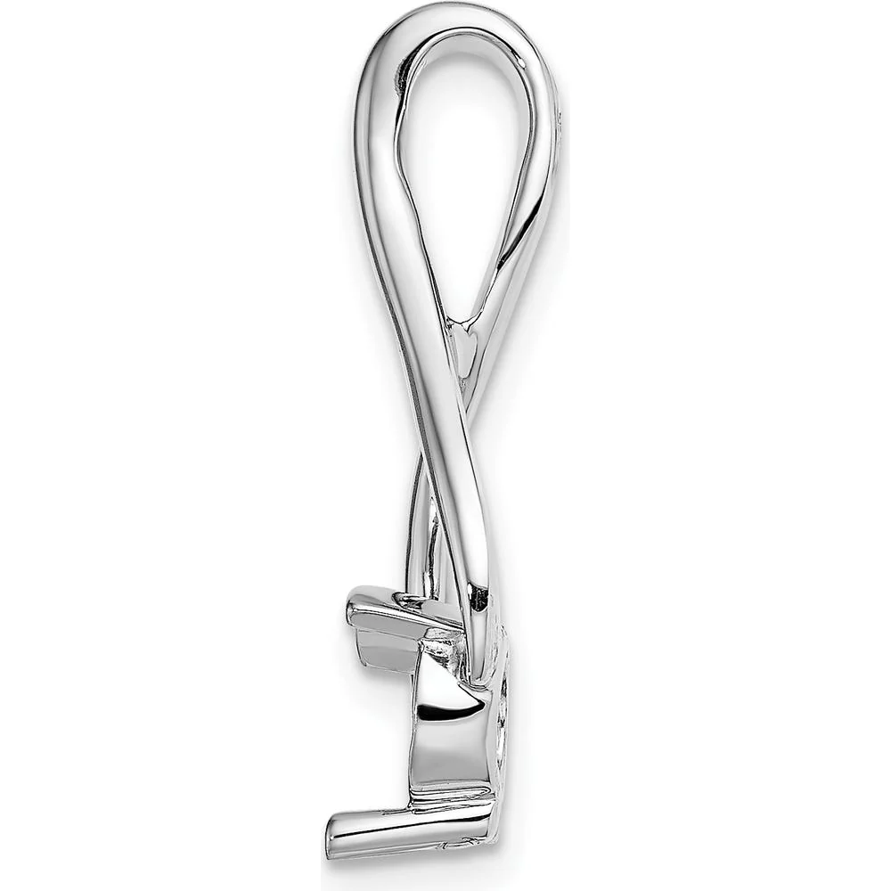 14K White Gold Slide Mounting for 5.8mm Round Stone with Omega Compatibility by Oro Pregiato - Image 2