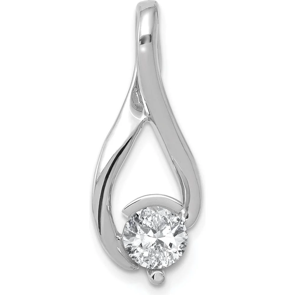 14K White Gold Slide Mounting for 5.8mm Round Stone with Omega Compatibility by Oro Pregiato - Image 5