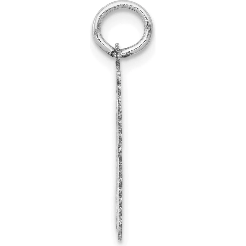 14K White Gold Small Satin Number 86 Charm with Rhodium Finish by Oro Pregiato - Image 2