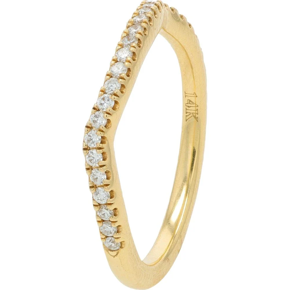 14K Yellow Gold 0.56 Carat Diamond Semi - Mount Bridal Set with Pave Halo and Interwoven Shank - Holds 6.5MM Center Diamond - Image 3