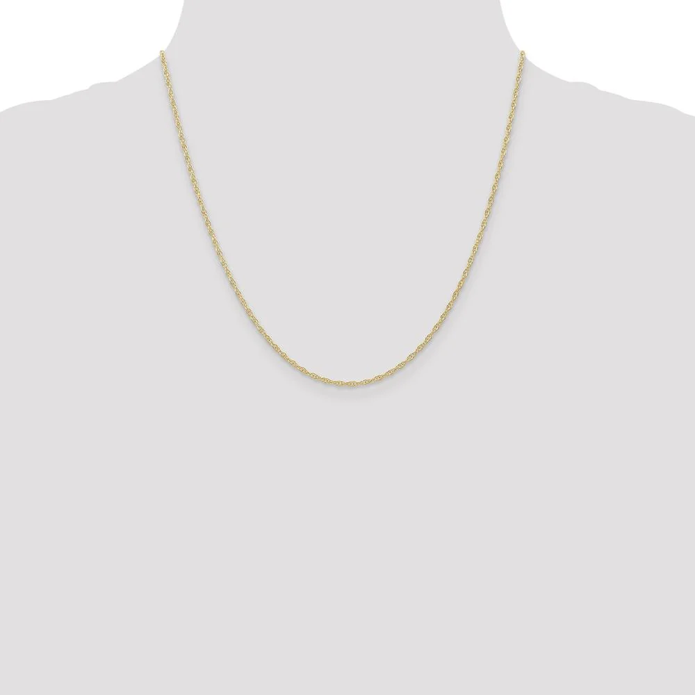 14K Yellow Gold 20" Cable Rope Chain with Spring Ring Clasp - 1.35mm Width by Oro Pregiato - Image 4