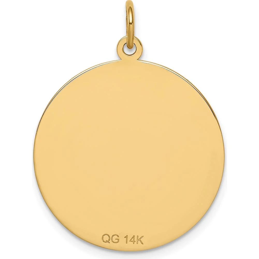 14K Yellow Gold 22mm Medical Alert Pendant with Polished Finish by Oro Pregiato - Image 4