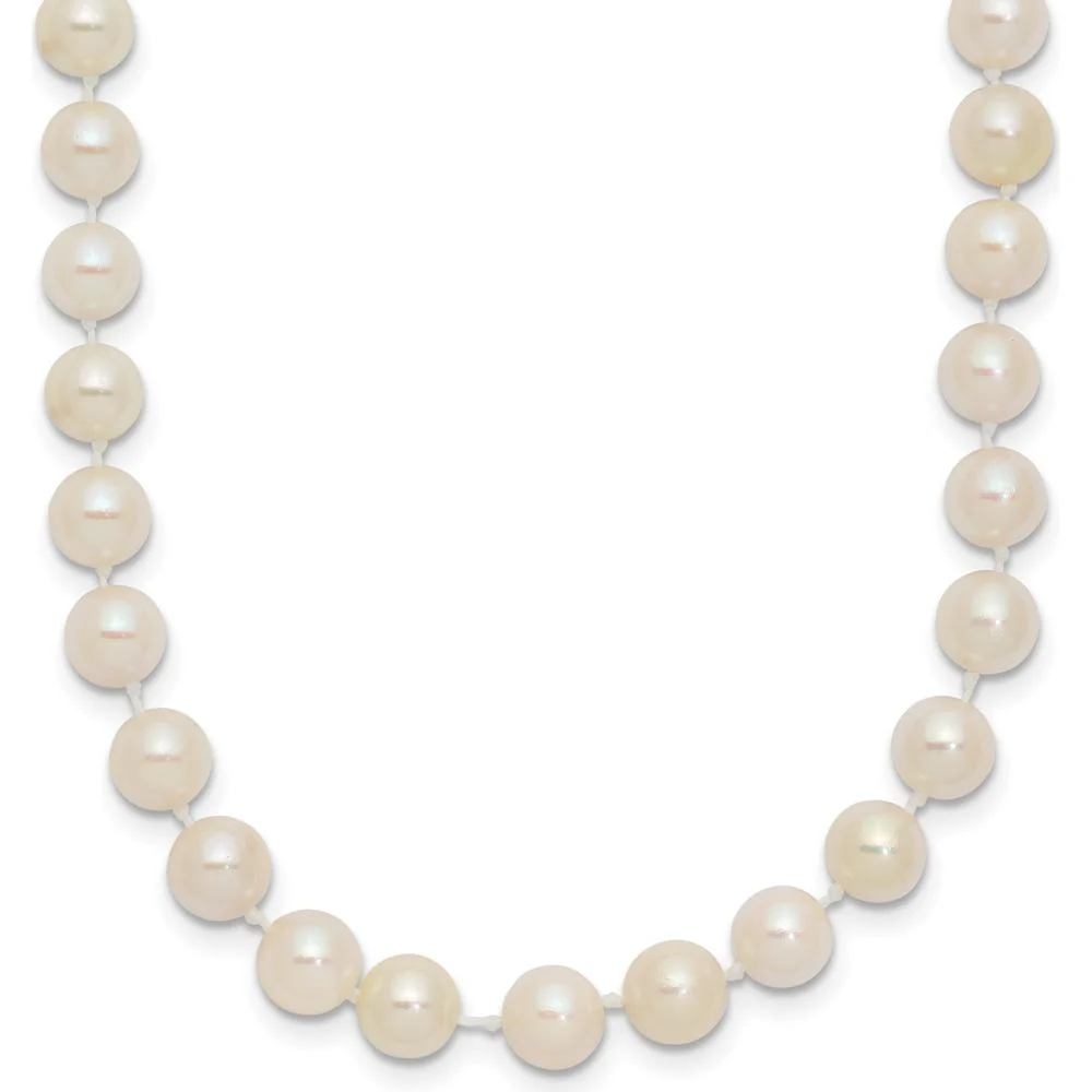 14K Yellow Gold 24" Necklace with 5-6mm White Akoya Cultured Pearls by Monteluci Fine Jewelry