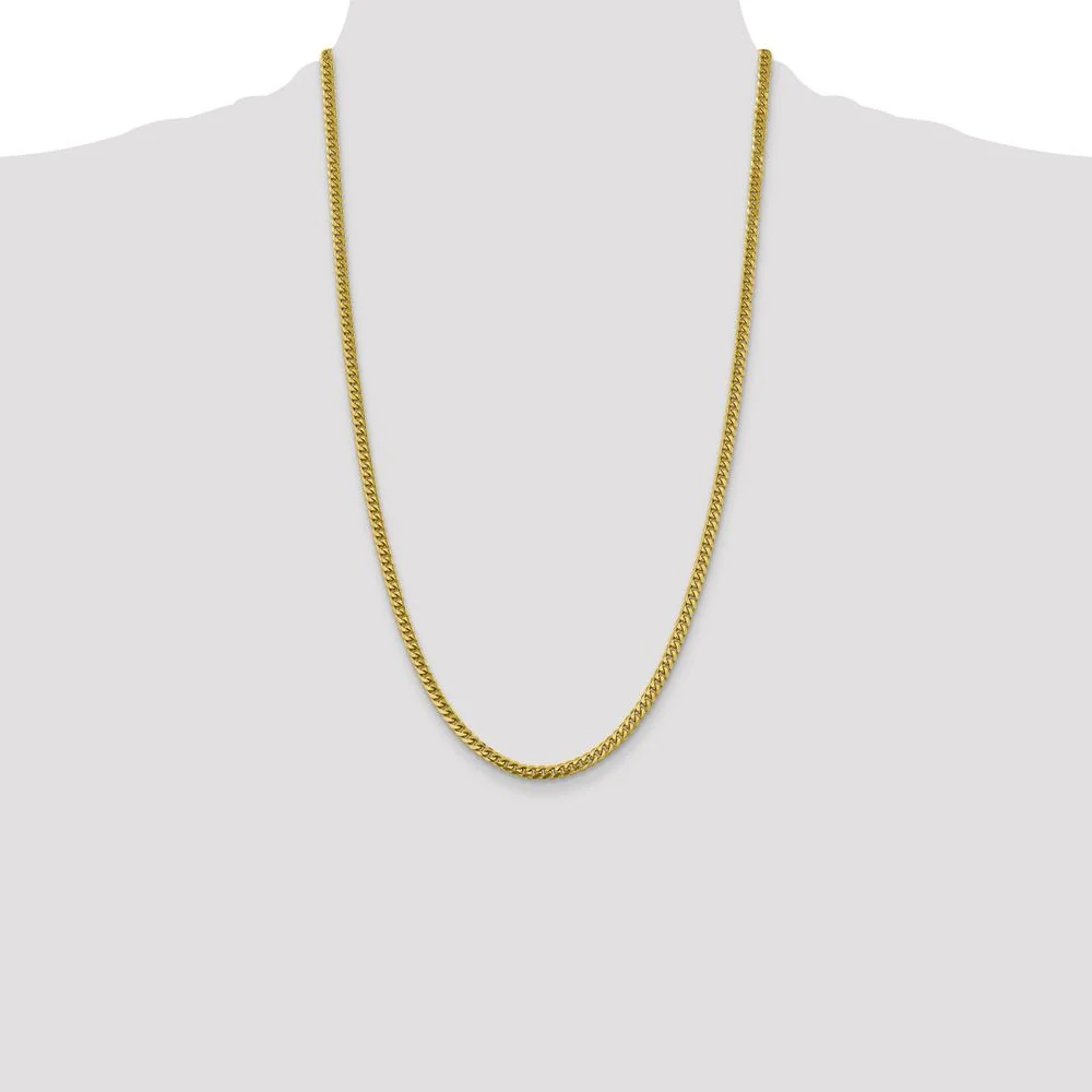 14K Yellow Gold 26" Solid Miami Cuban Link Necklace - 4.25mm Width by IBGoodman - Image 4