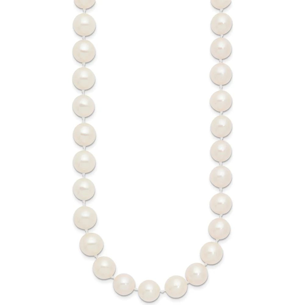 14K Yellow Gold 28" Necklace with 9-10mm Freshwater Cultured Pearls - Luxury Women's Jewelry by Monteluci Fine Jewelry - Image 3