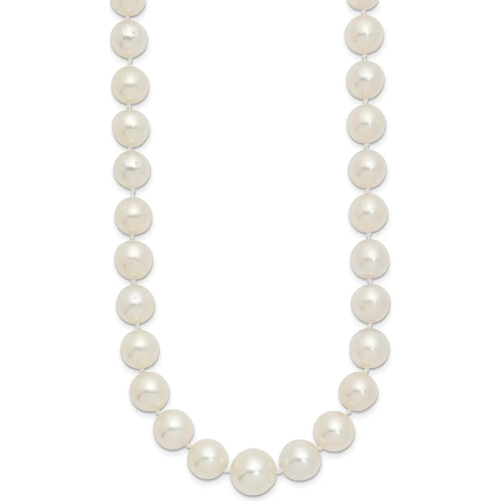 14K Yellow Gold 9.5-12mm White South Sea Cultured Pearl Graduated Necklace - 18" by Monteluci Fine Jewelry - Image 2