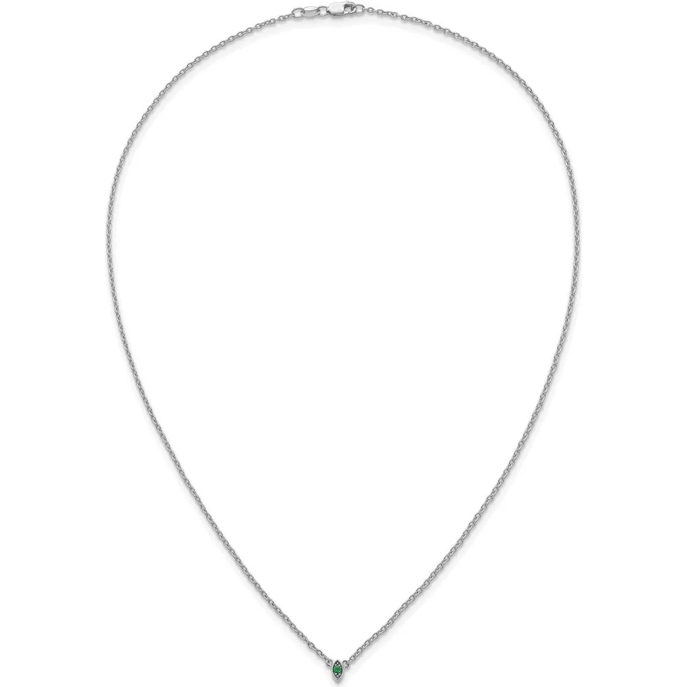 14K Yellow Gold Birthstone Necklace with Cable Chain - 18" Length by Oro Pregiato - Image 4