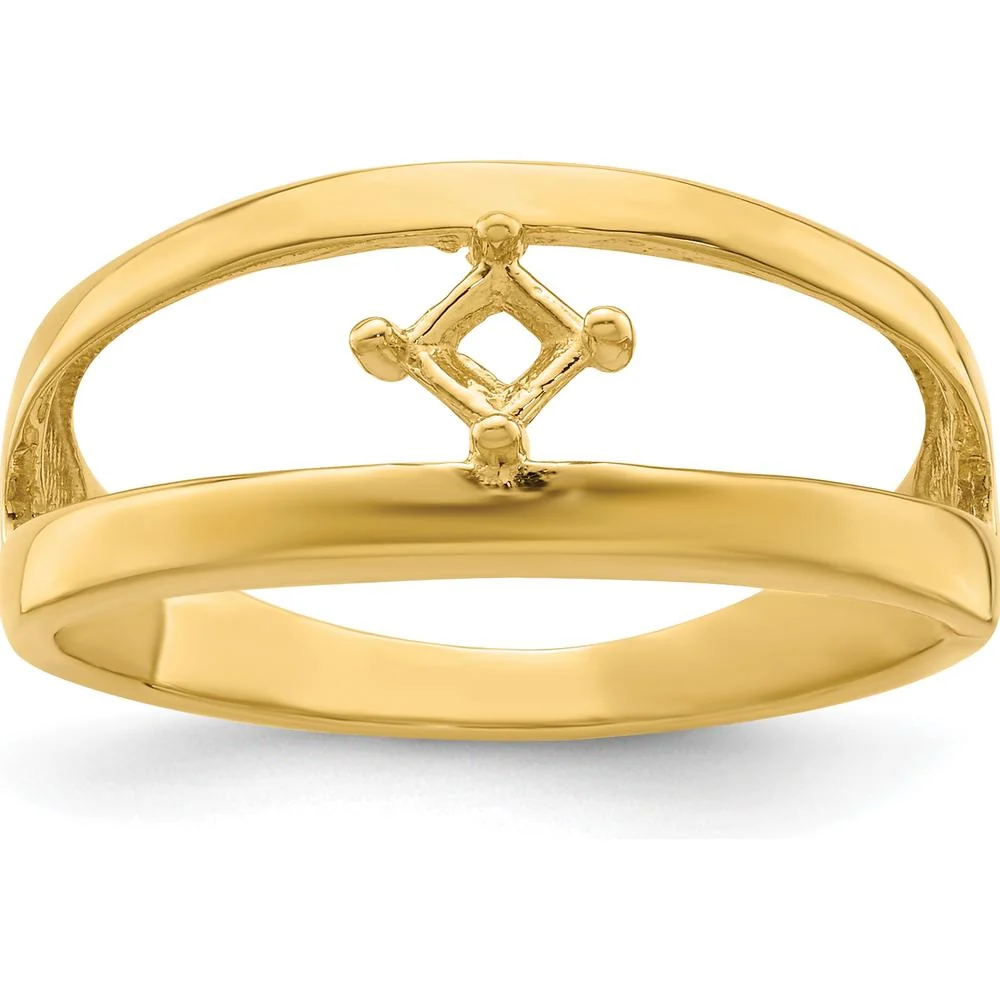 14K Yellow Gold Customized Princess Cut Family Ring - Bespoke Mother's Jewelry - Size 7 by Oro Pregiato - Image 7