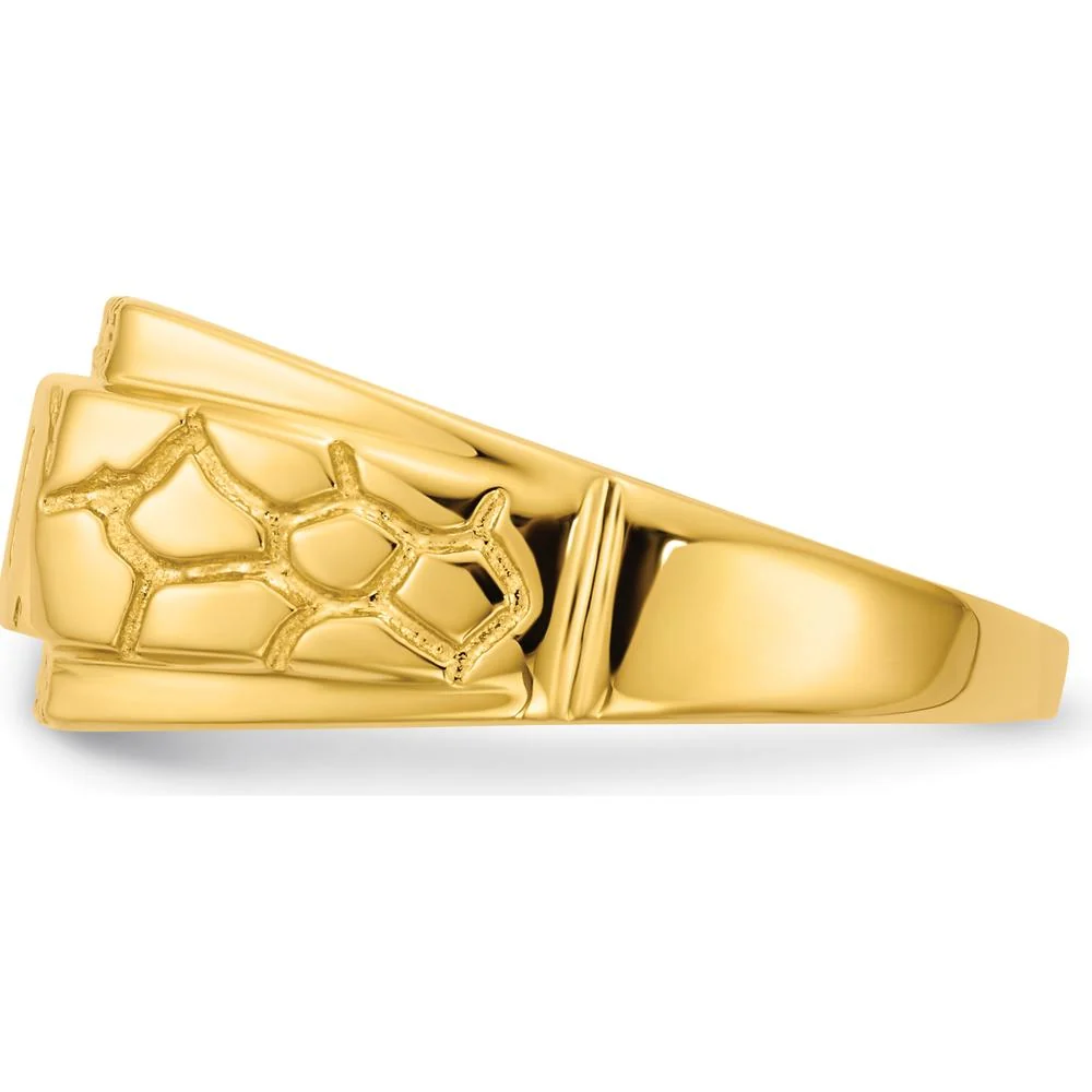 14K Yellow Gold Dad's Ring Mounting - Tapered Band Design - Size 9 by IBGoodman - Image 4