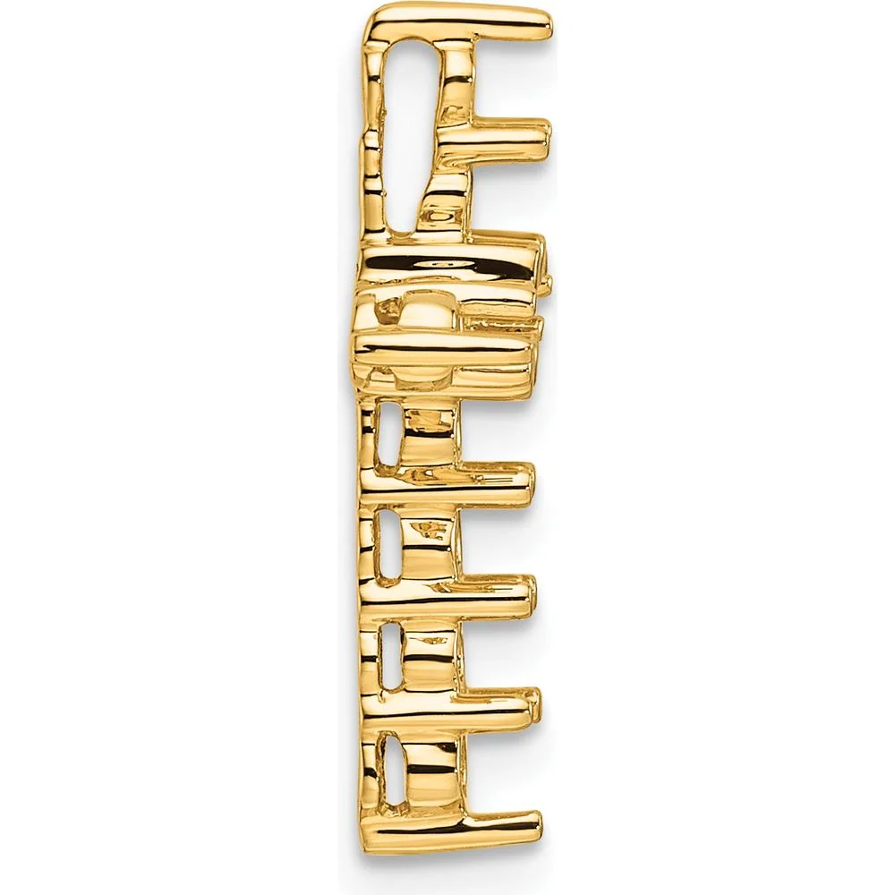 14K Yellow Gold Diamond Cross Chain Slide Mounting with 11 Round Diamonds - 2.8mm Each by Oro Pregiato - Image 2