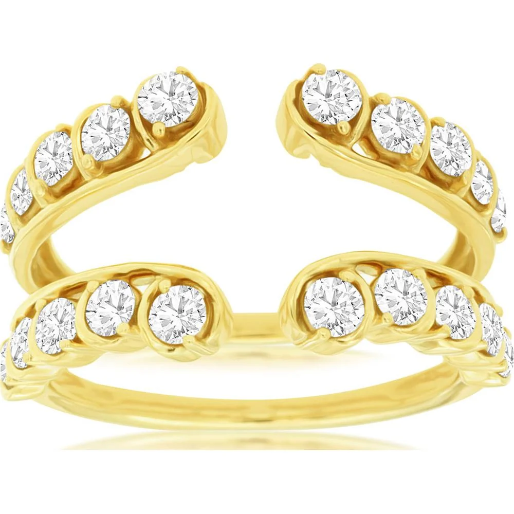14K Yellow Gold Diamond Insert Ring with 1.00 Carat Total Diamond Weight - Royal Jewelry