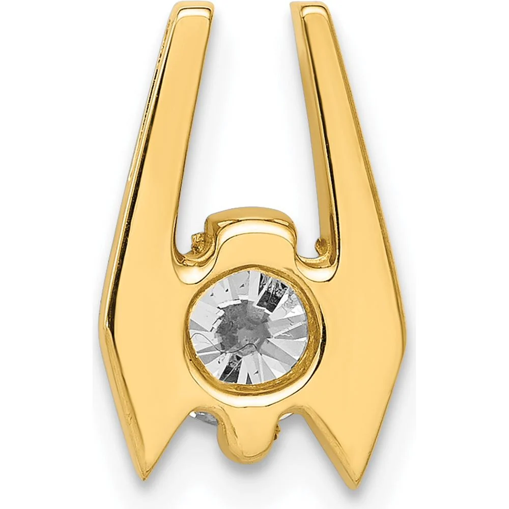 14K Yellow Gold Diamond Pendant with Channel Set Round Diamond - 0.545 Carat Total Diamond Weight by Monteluci Fine Jewelry - Image 3
