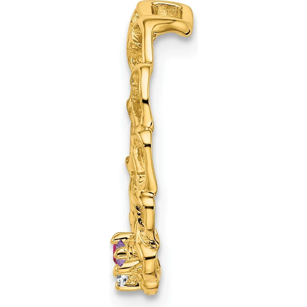 14K Yellow Gold Family Heart Pendant Mounting - 19mm by Oro Pregiato - Image 3