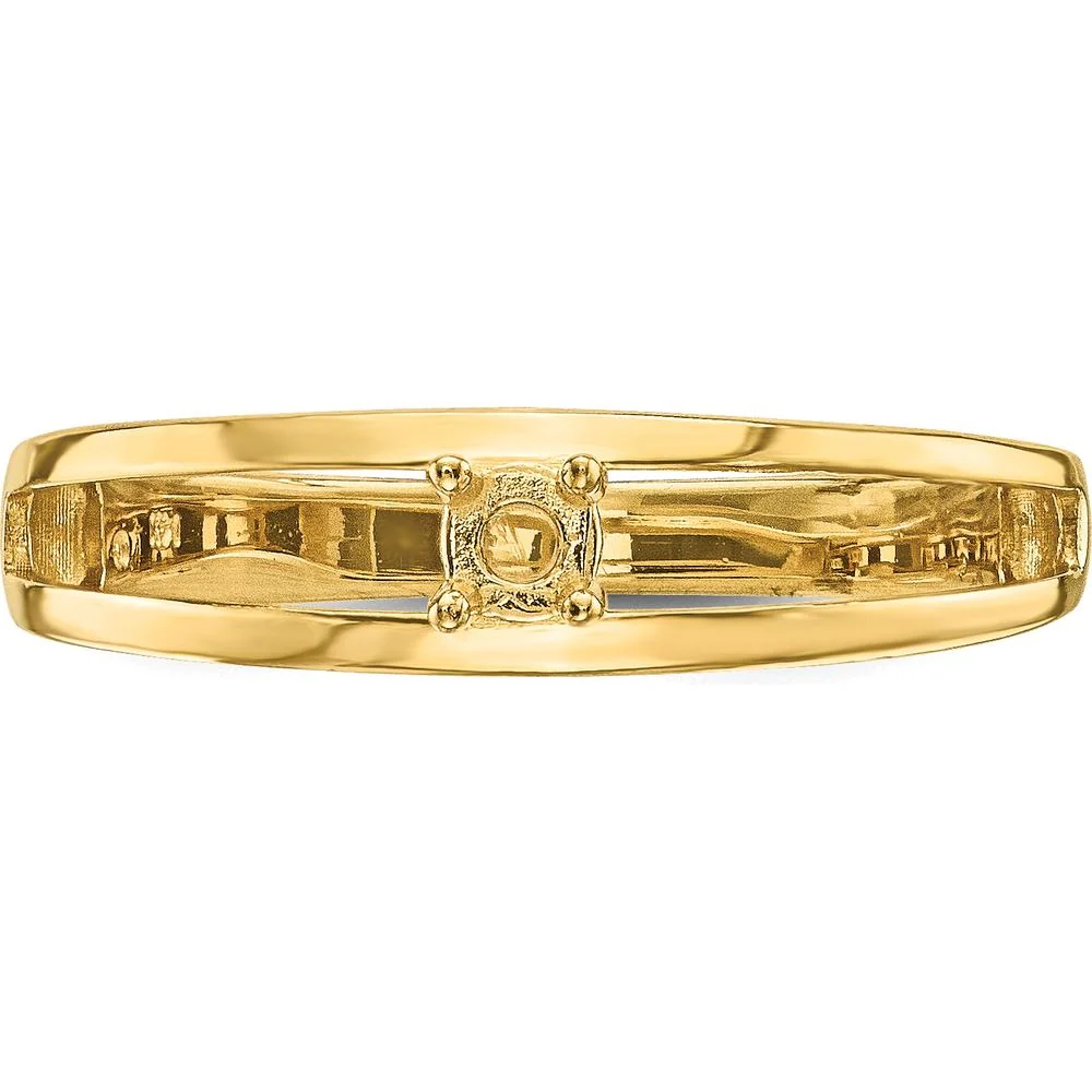 14K Yellow Gold Family Jewelry Ring Mounting - 3mm Band Width - Size 7 by Oro Pregiato - Image 9