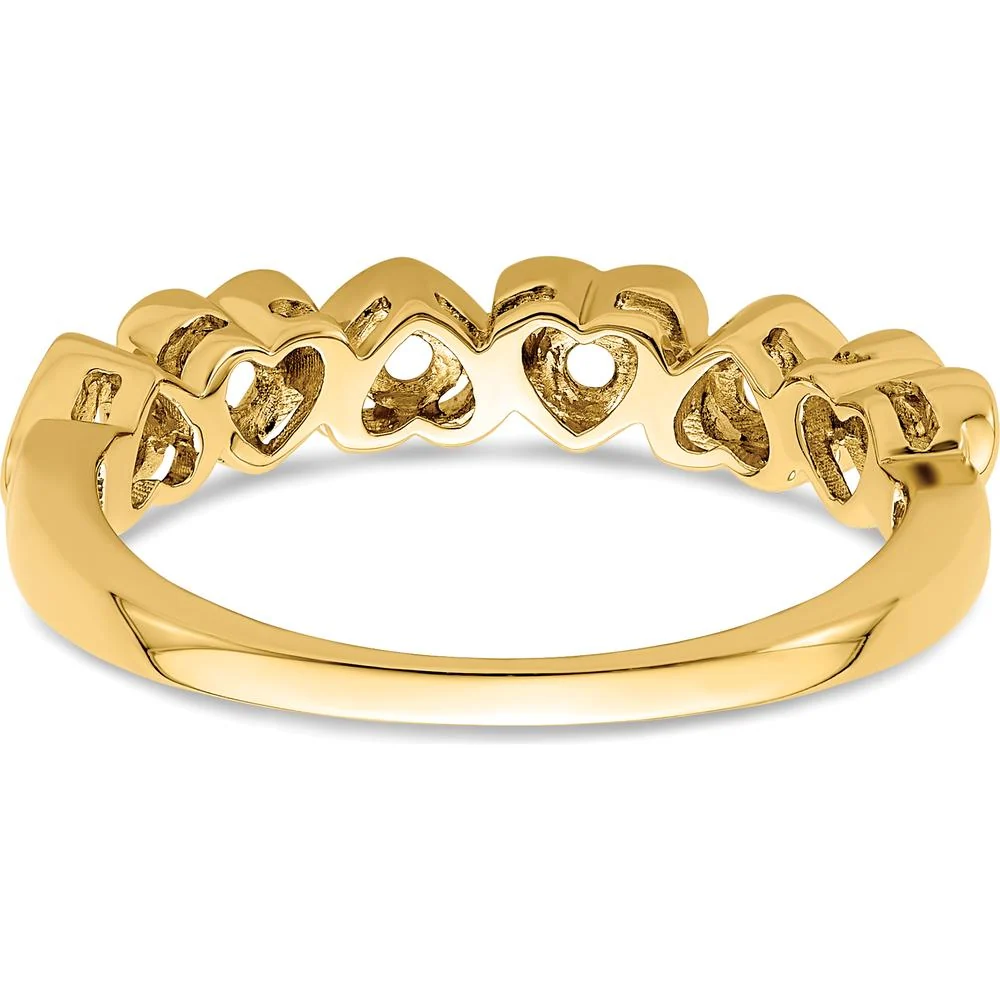 14K Yellow Gold Family Jewelry Ring Mounting - Customizable for Birthstones and Gemstones - Size 7 by Monteluci Fine Jewelry - Image 7