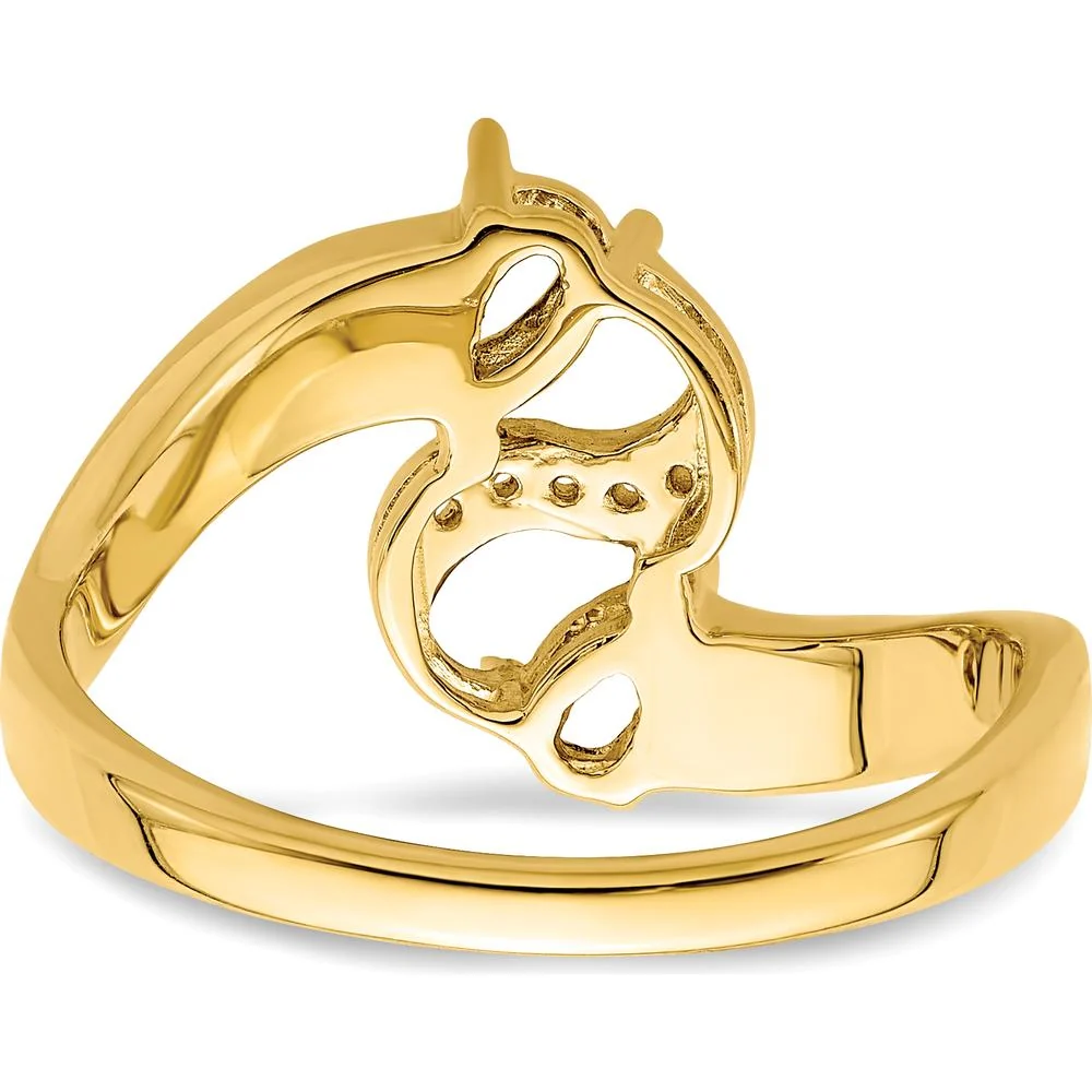 14K Yellow Gold Family Jewelry Ring Mounting - Customizable, Polished Finish, 3mm Band Width - Size 7 by Monteluci Fine Jewelry - Image 7