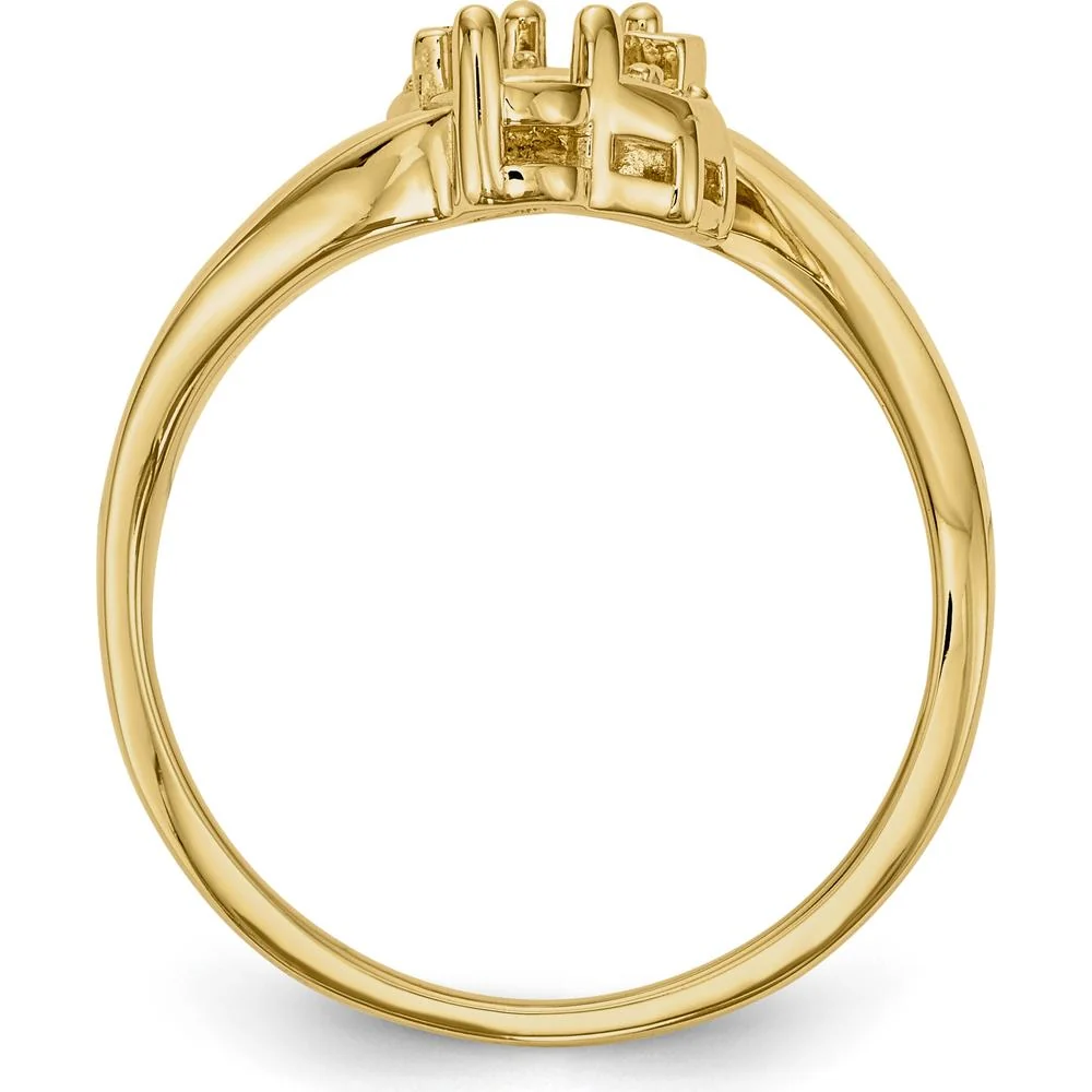 14K Yellow Gold Family Jewelry Ring Mounting - Customizable, Polished Finish, 3mm Band Width - Size 7 by Monteluci Fine Jewelry - Image 8
