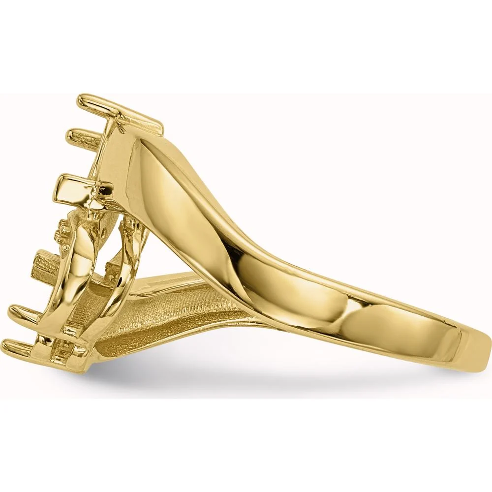 14K Yellow Gold Family Jewelry Ring Mounting - Customizable, Polished Finish, 3mm Band Width - Size 7 by Monteluci Fine Jewelry - Image 9
