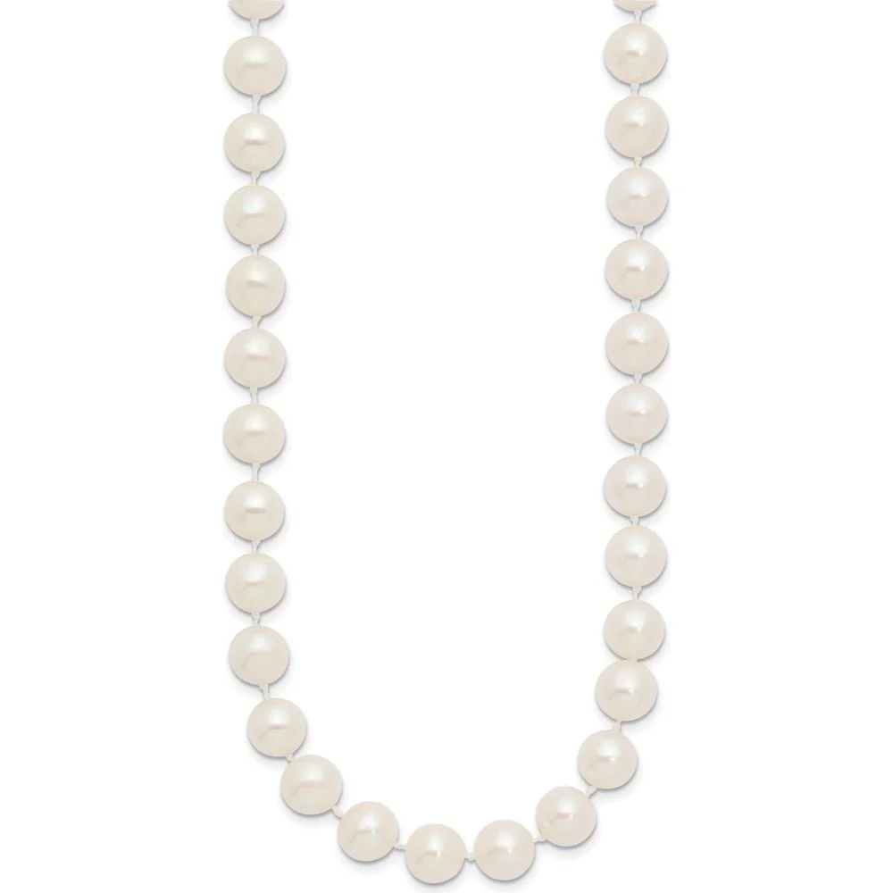 14K Yellow Gold Freshwater Cultured Pearl 20" Necklace with Near-Round White Pearls - 62 Pearls by Monteluci Fine Jewelry - Image 3